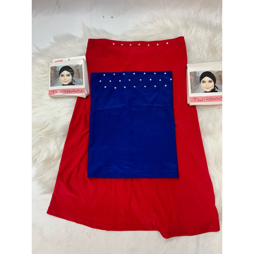 Niqab Neck Coverings Turban Lot Blue Red Black Middle East vic